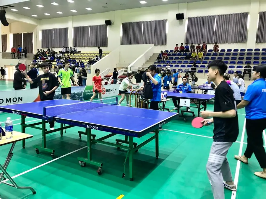Học sinh, sinh viên tham gia Hội thao Học sinh, sinh viên các cơ sở giáo dục nghề nghiệp trên địa bàn TP Hà Nội năm 2023. Ảnh: Trần Oanh.