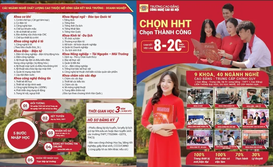 Trường cao đẳng Công nghệ cao Hà Nội đồng hành cùng thí sinh “chọn nghề – chọn tương lai”