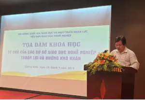Tọa đàm “Tự chủ của các cơ sở giáo dục nghề nghiệp – thuận lợi và những khó khăn”