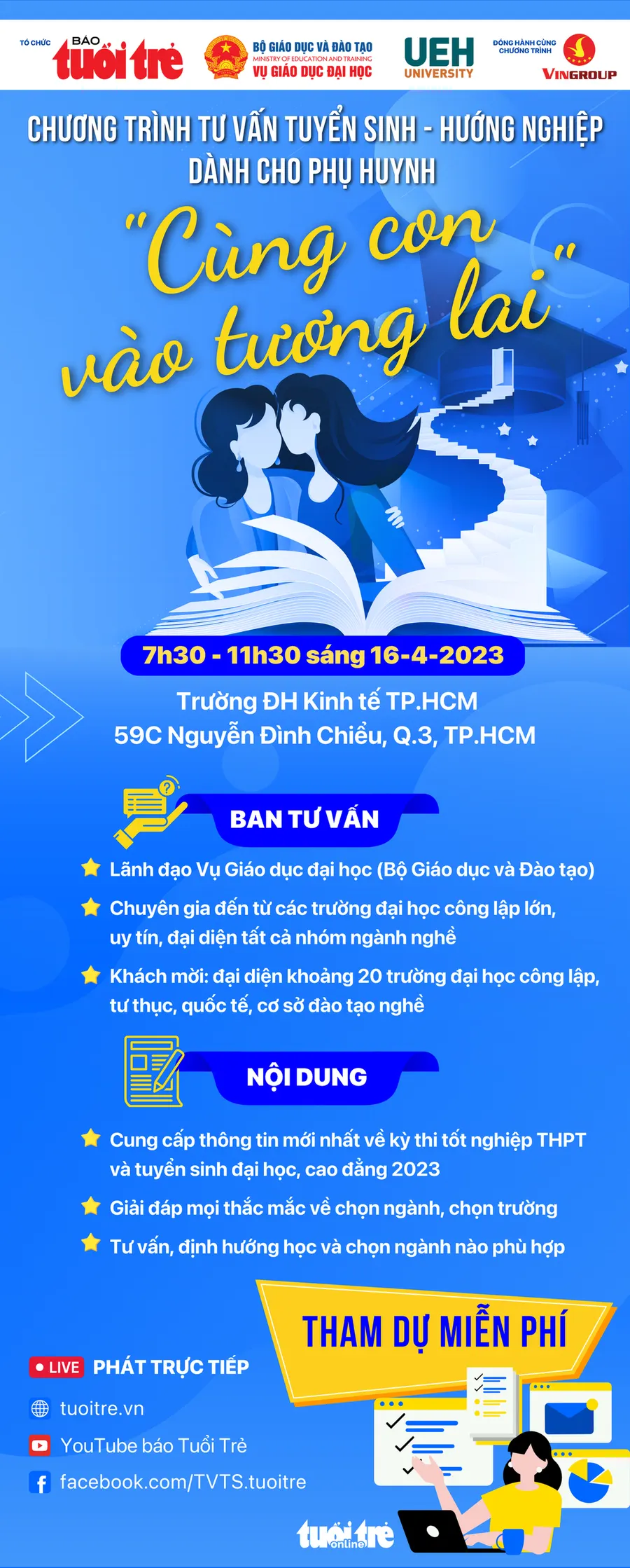 Chương trình tư vấn tuyển sinh - hướng nghiệp dành cho phụ huynh
