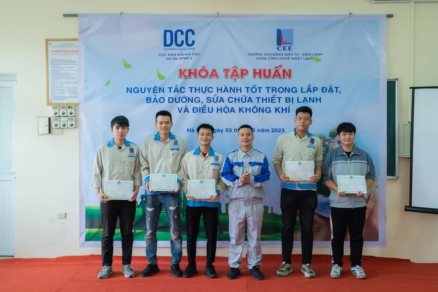 Tập huấn “Nguyên tắc thực hành tốt trong lắp đặt, bảo dưỡng, sửa chữa thiết bị lạnh, điều hoà KK"