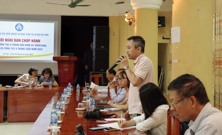 Hội nghị sơ kết công tác 6 tháng đầu năm 2022 của Hiệp hội GDNN và Nghề CTXH Việt Nam
